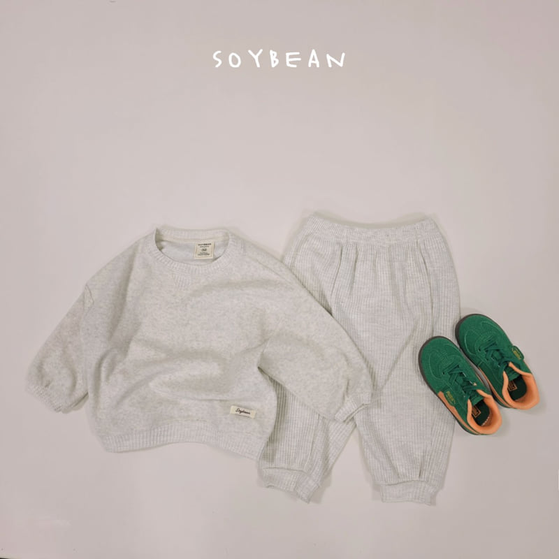 Soybean - Korean Children Fashion - #littlefashionista - Terry Waffle Mix Top Bottom Set - 10