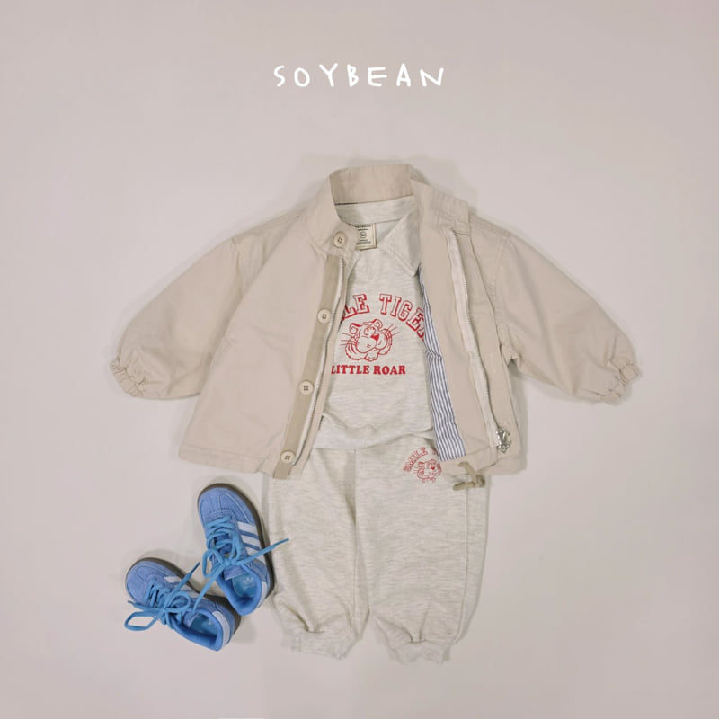 Soybean - Korean Children Fashion - #littlefashionista - Tiger Friends Top Bottom Set - 5
