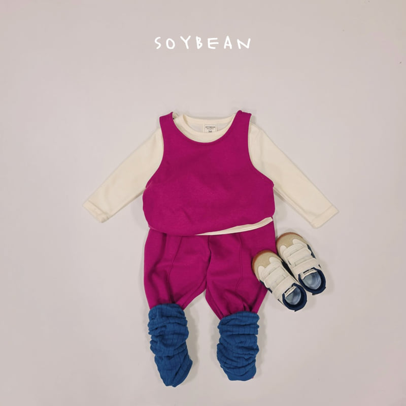 Soybean - Korean Children Fashion - #magicofchildhood - Layered Vest Jogger Set - 5