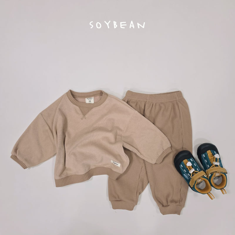 Soybean - Korean Children Fashion - #magicofchildhood - Terry Waffle Mix Top Bottom Set - 11