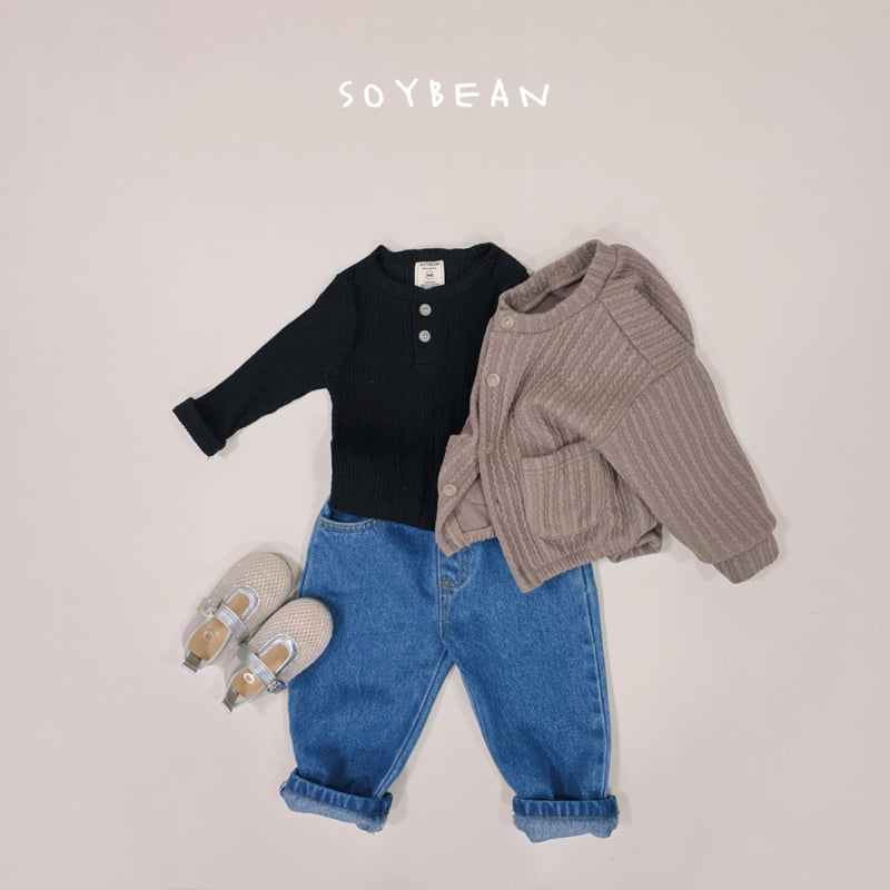 Soybean - Korean Children Fashion - #magicofchildhood - Cotton Henley Neck Tee - 11