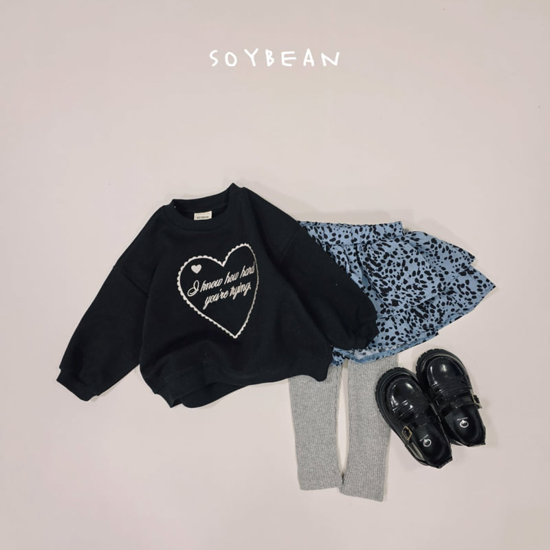 Soybean - Korean Children Fashion - #minifashionista - Heart Embroidery Sweatshirt - 9