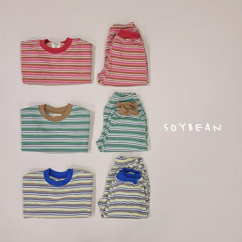 Soybean - Korean Children Fashion - #minifashionista - Rainbow Top Bottom Set - 12