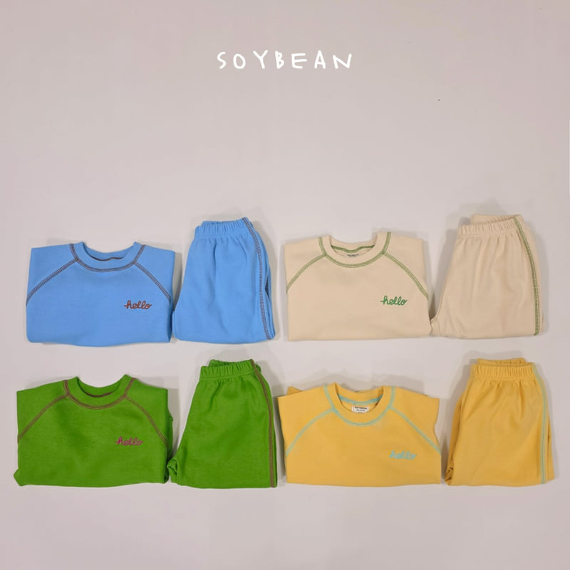Soybean - Korean Children Fashion - #minifashionista - Hello Stitch Top Bottom Set - 11