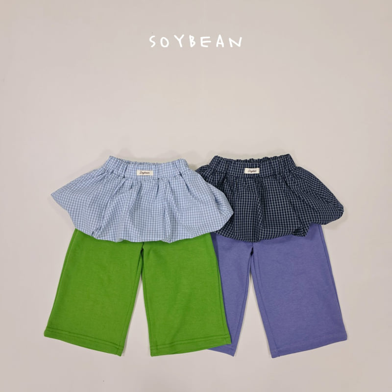 Soybean - Korean Children Fashion - #minifashionista - Check Pumpkin Wide Pants