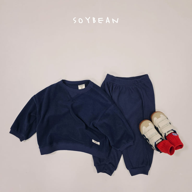 Soybean - Korean Children Fashion - #minifashionista - Terry Waffle Mix Top Bottom Set - 12