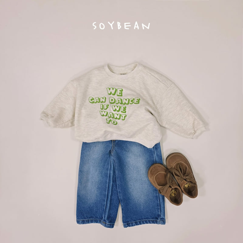 Soybean - Korean Children Fashion - #minifashionista - Embroidered Lettering Sweatshirt - 3