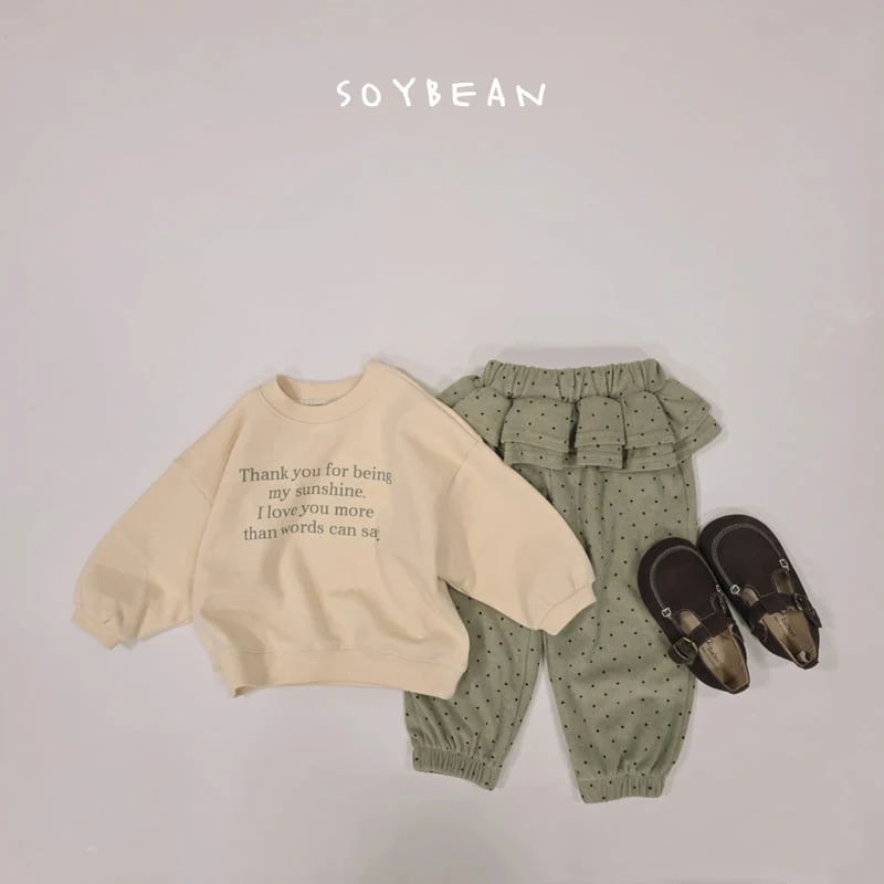 Soybean - Korean Children Fashion - #prettylittlegirls - Slogan Sweatshirt - 12
