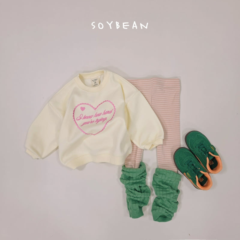 Soybean - Korean Children Fashion - #prettylittlegirls - Heart Embroidery Sweatshirt - 10
