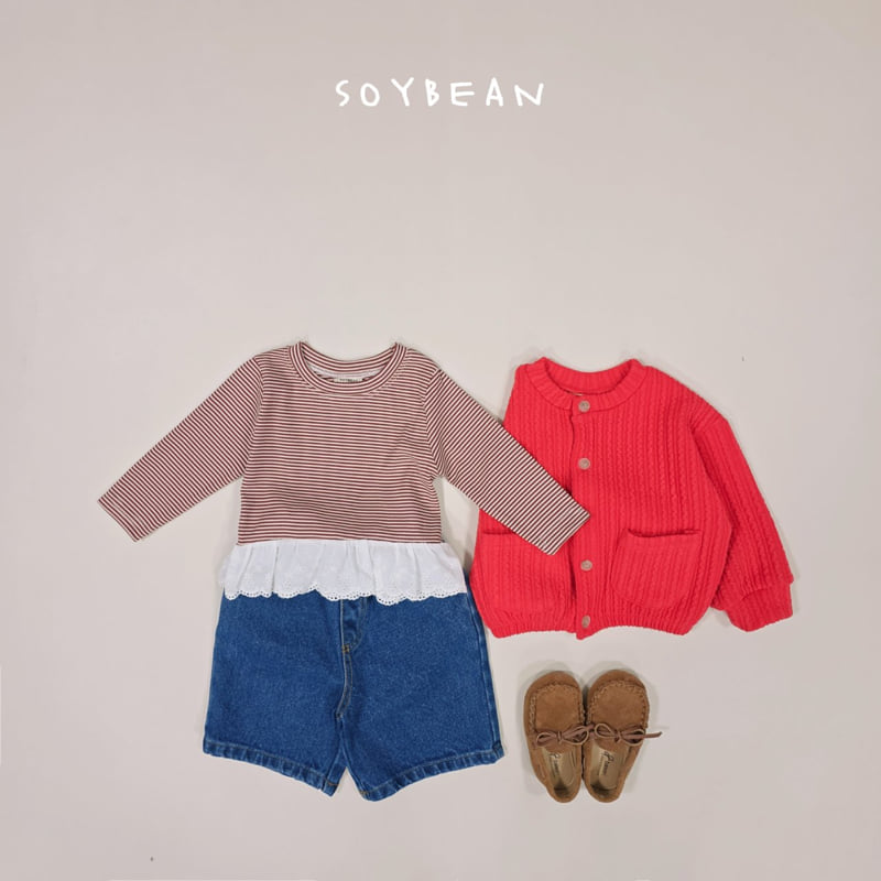 Soybean - Korean Children Fashion - #prettylittlegirls - Bermuda Denim Pants - 11