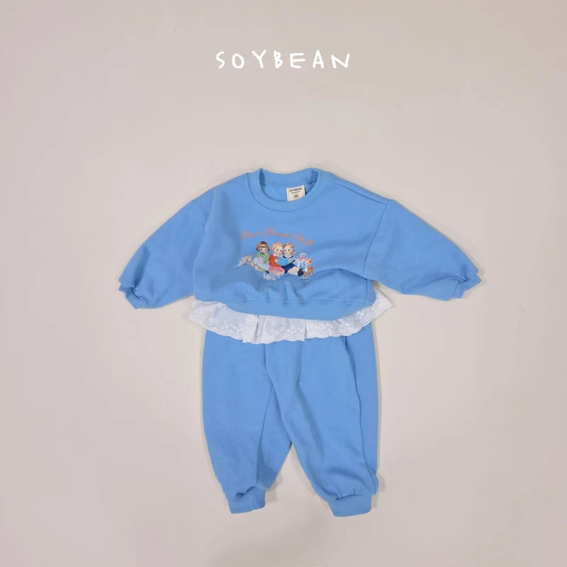 Soybean - Korean Children Fashion - #prettylittlegirls - Friends Frill Top Bottom Set - 7