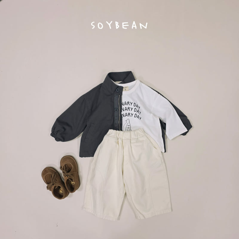 Soybean - Korean Children Fashion - #stylishchildhood - Curved-Line Denim Pants - 5