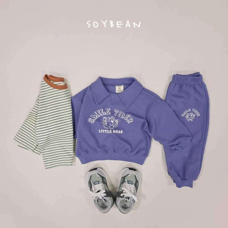 Soybean - Korean Children Fashion - #stylishchildhood - Tiger Friends Top Bottom Set - 11