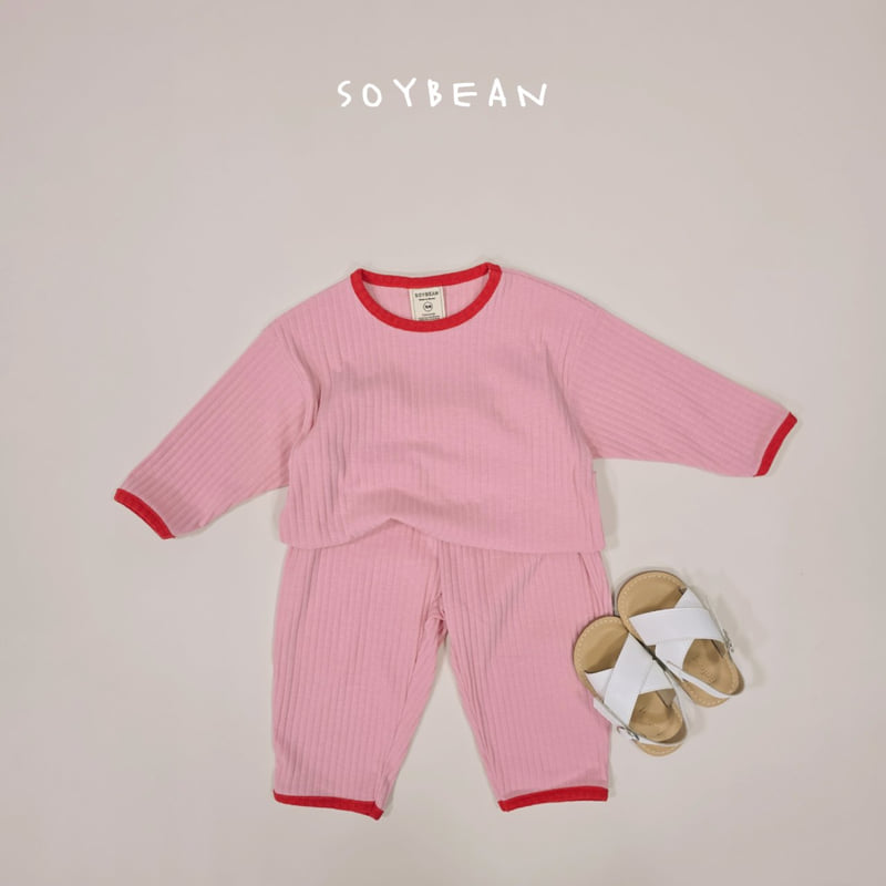 Soybean - Korean Children Fashion - #stylishchildhood - Loose Rib Homewear Set - 6