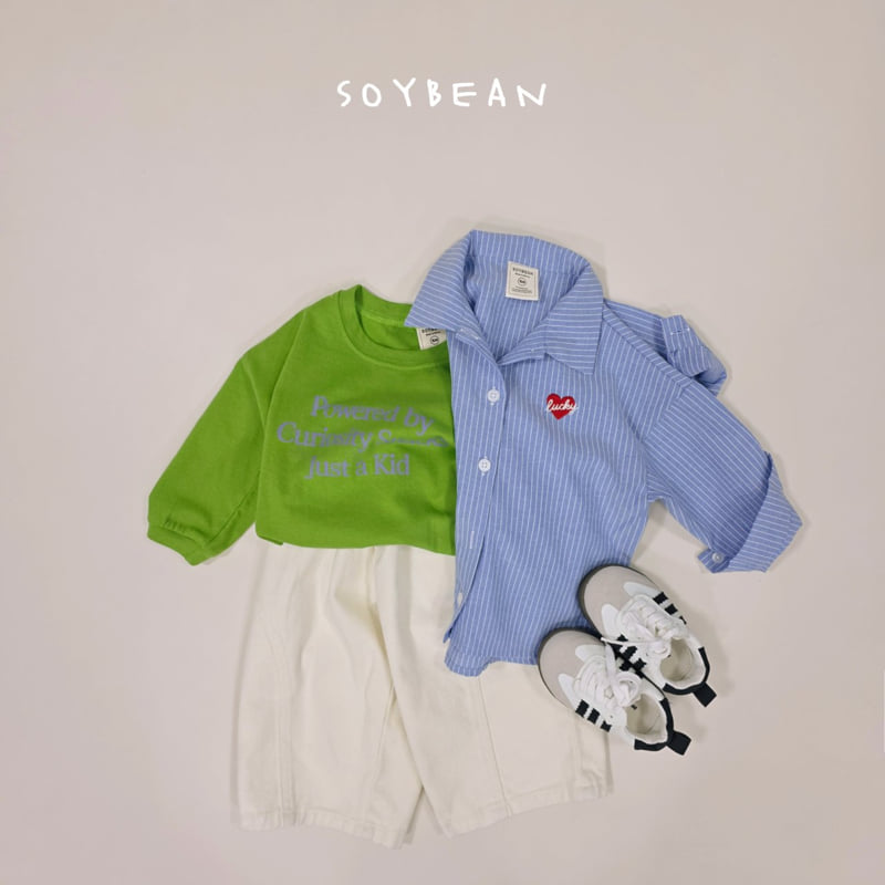 Soybean - Korean Children Fashion - #todddlerfashion - Curved-Line Denim Pants - 3