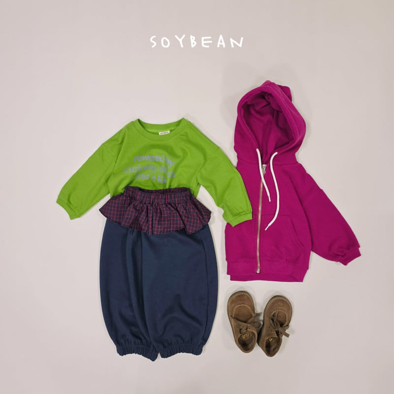 Soybean - Korean Children Fashion - #todddlerfashion - Checks Skirt Jogger Pants - 8