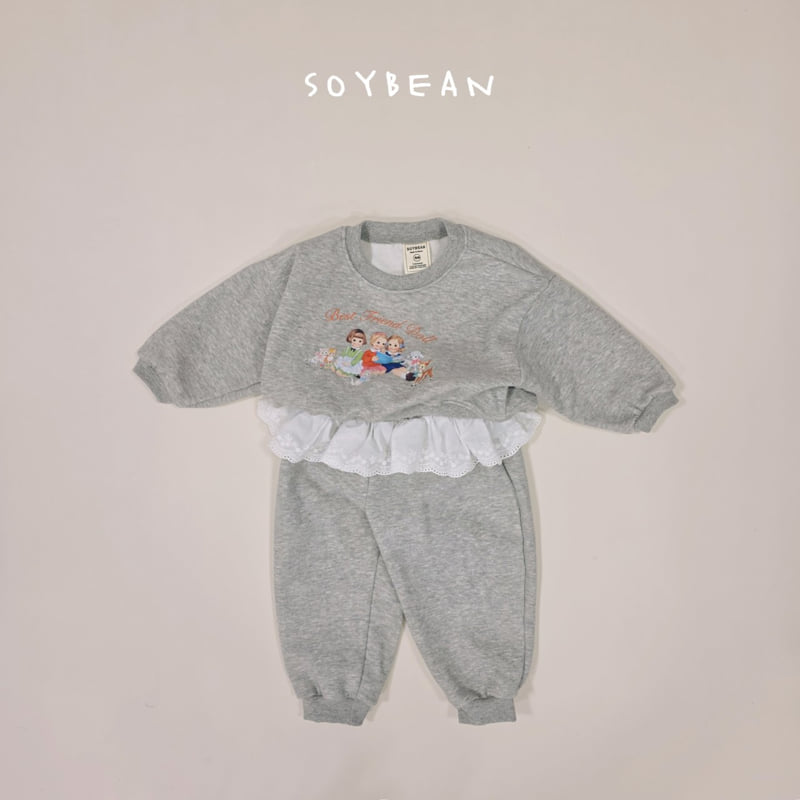 Soybean - Korean Children Fashion - #todddlerfashion - Friends Frill Top Bottom Set - 8