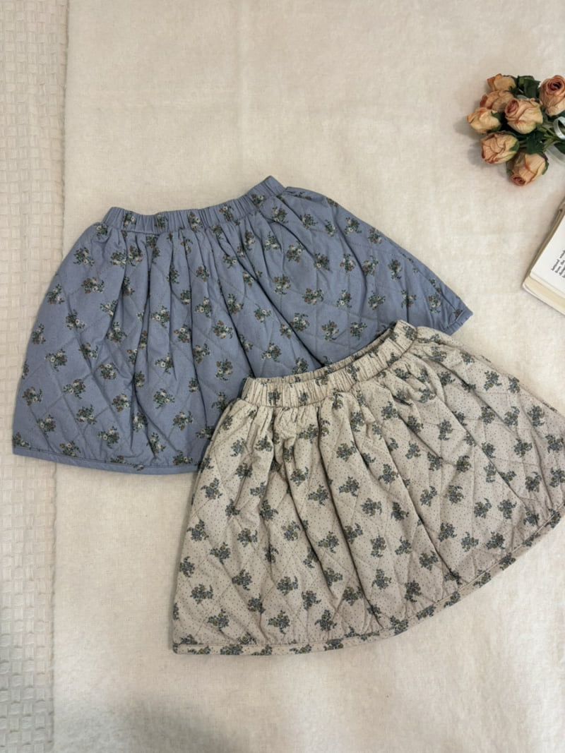 Soye - Korean Children Fashion - #childofig - Bird Quilted Skirt - 2