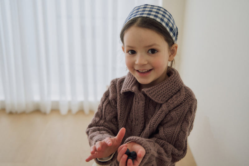 Soye - Korean Children Fashion - #childofig - Check Wide Headband - 6