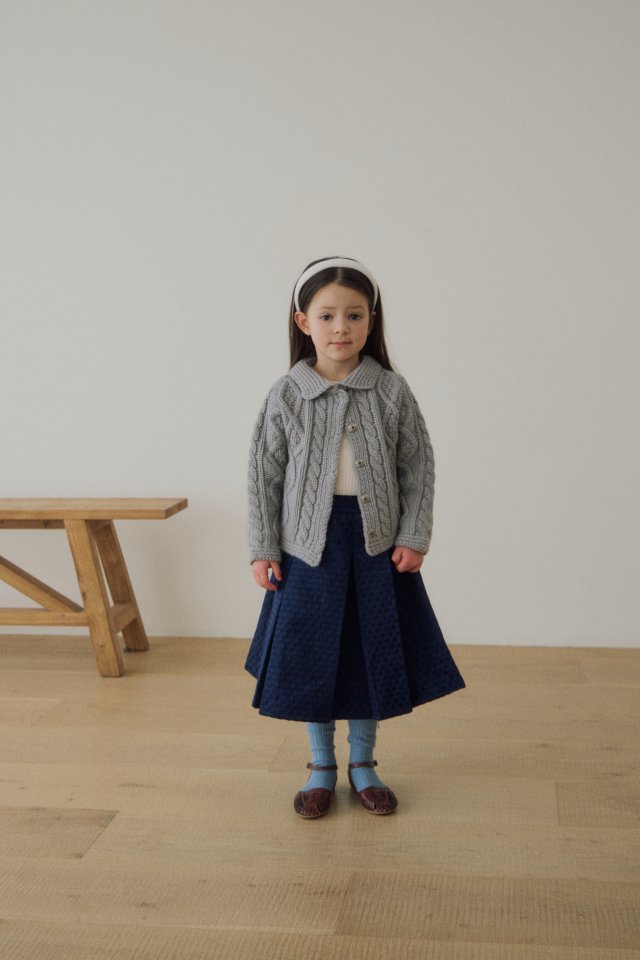 Soye - Korean Children Fashion - #childrensboutique - Charlotte Jacquard Skirt - 2