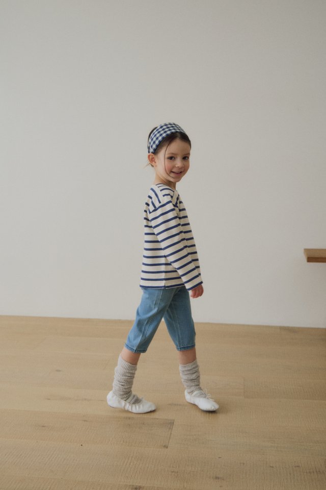 Soye - Korean Children Fashion - #kidsshorts - Capri Denim Pants - 5