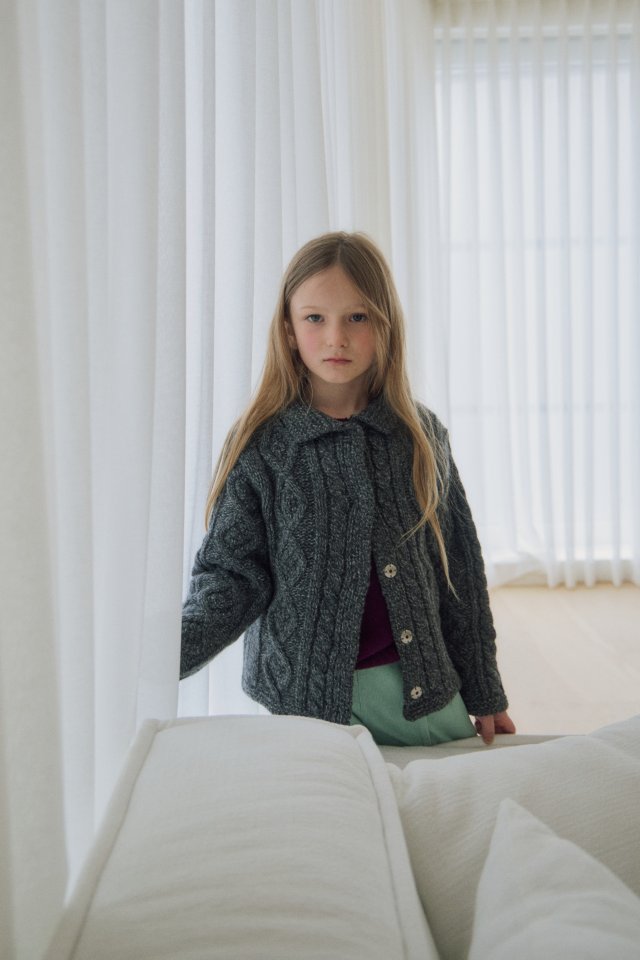 Soye - Korean Children Fashion - #magicofchildhood - Sally Cable Cardigan - 5