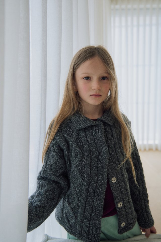 Soye - Korean Children Fashion - #minifashionista - Sally Cable Cardigan - 6