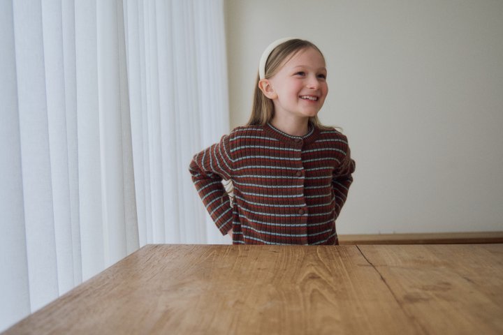 Soye - Korean Children Fashion - #minifashionista - Eddy Stripe Cardigan - 5