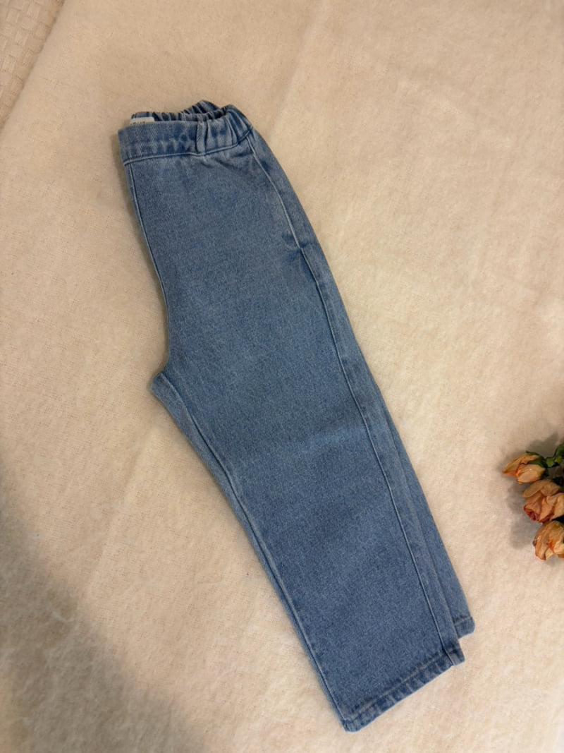 Soye - Korean Children Fashion - #toddlerclothing - Roll-Up Denim Pants - 2