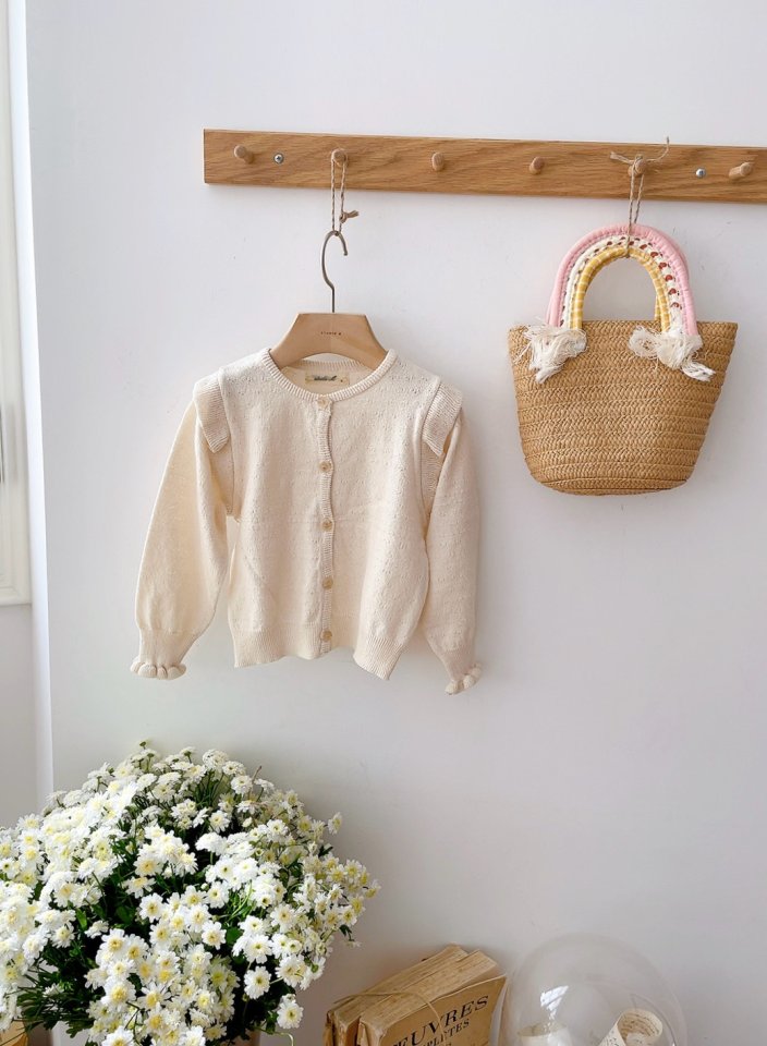 Studio M - Korean Baby Fashion - #babygirlfashion - Mius Cashmere Frill Cardigan - 8