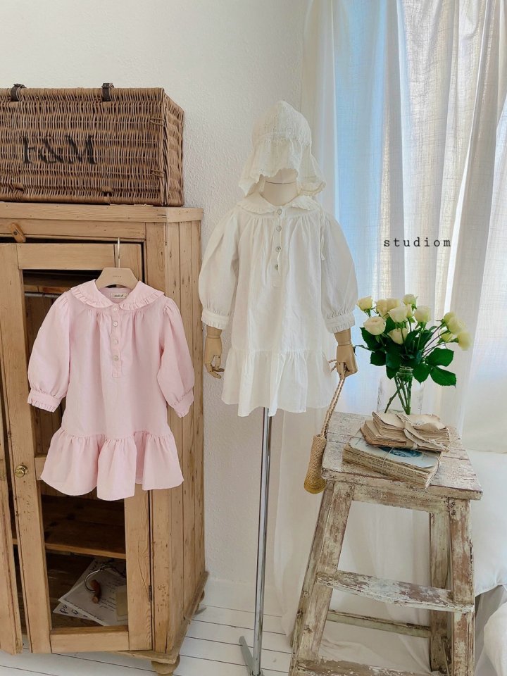 Studio M - Korean Children Fashion - #Kfashion4kids - Rose Flat Frill One-piece