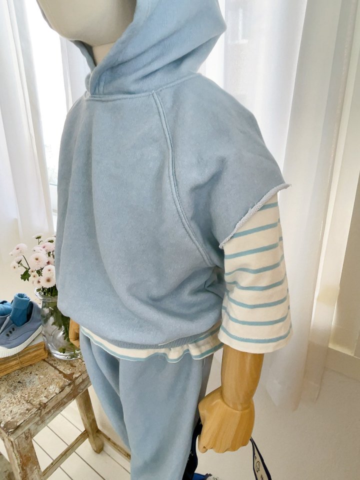 Studio M - Korean Children Fashion - #Kfashion4kids - Urban Stripe Boxy Tee - 3