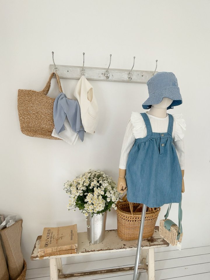 Studio M - Korean Children Fashion - #childofig - Lily Jacquard Frill Tee - 2