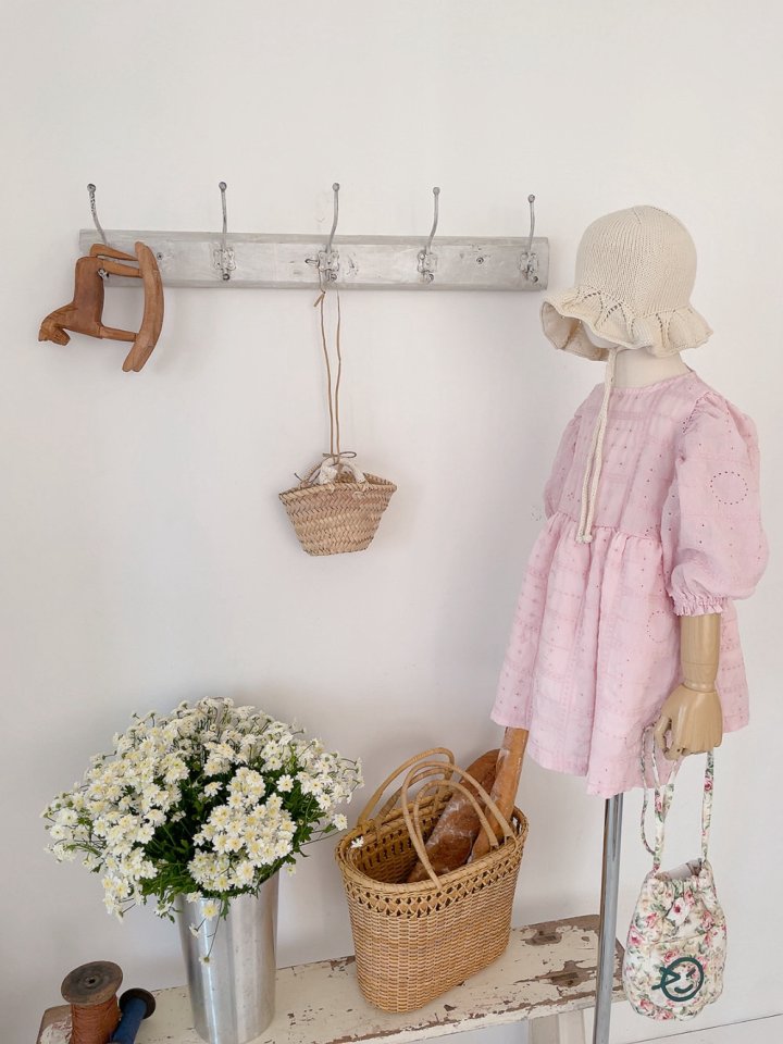 Studio M - Korean Children Fashion - #childofig - Angela Embroidered Shirring One-piece - 6