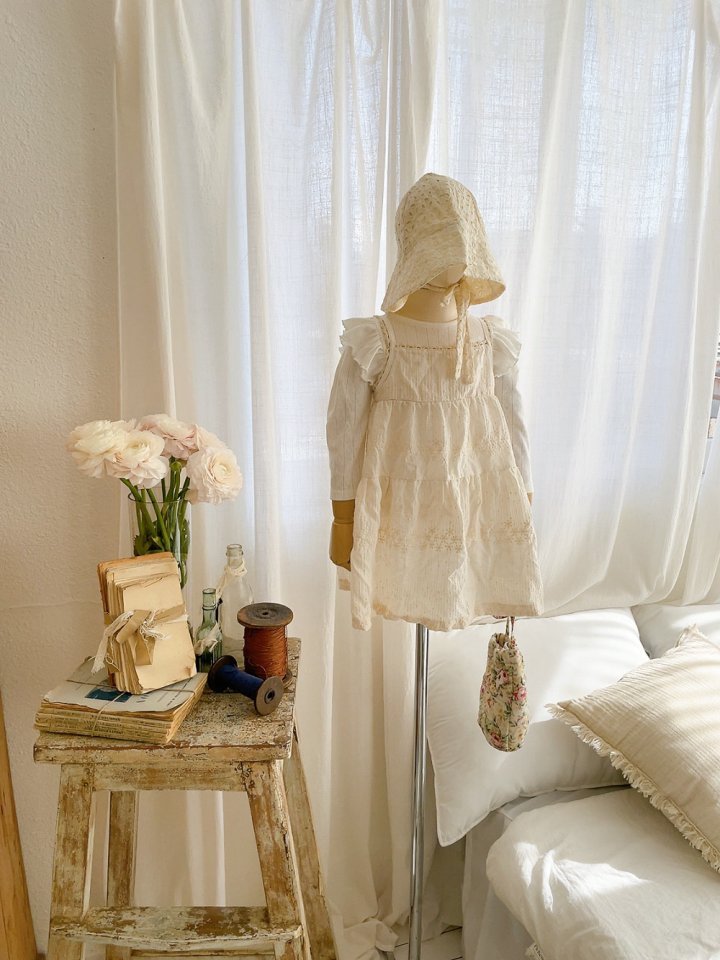 Studio M - Korean Children Fashion - #designkidswear - Margaret Strap Lace One-piece - 3
