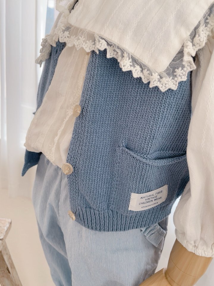 Studio M - Korean Children Fashion - #childrensboutique - Nell Open Vest - 4