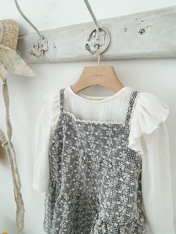 Studio M - Korean Children Fashion - #discoveringself - Lily Jacquard Frill Tee - 5