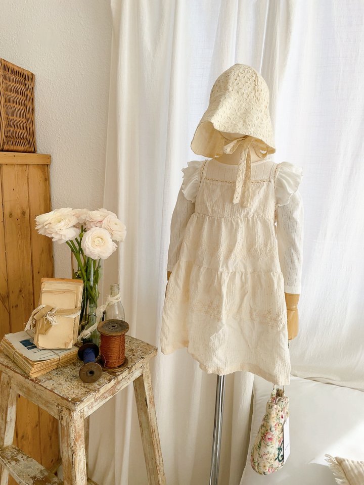 Studio M - Korean Children Fashion - #designkidswear - Margaret Strap Lace One-piece - 4