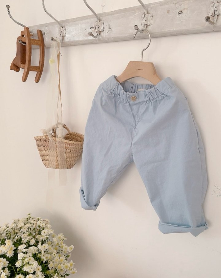 Studio M - Korean Children Fashion - #fashionkids - One-Button Cotton Span Pants - 12