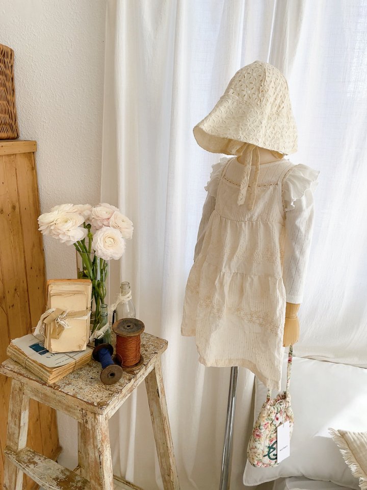 Studio M - Korean Children Fashion - #kidsshorts - Margaret Strap Lace One-piece - 6