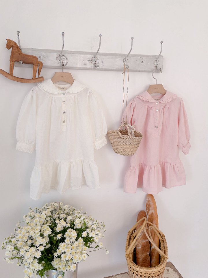 Studio M - Korean Children Fashion - #kidsshorts - Rose Flat Frill One-piece - 12