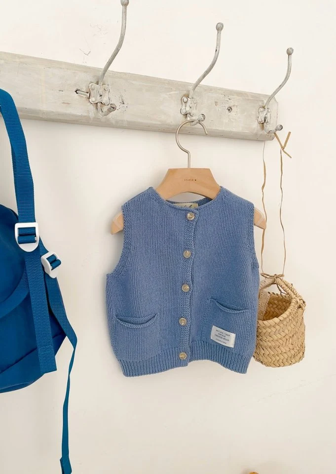 Studio M - Korean Children Fashion - #kidsshorts - Nell Open Vest - 7