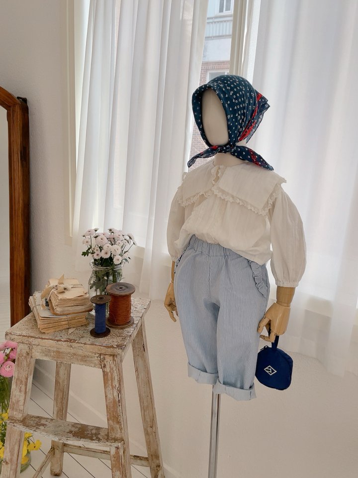 Studio M - Korean Children Fashion - #kidsshorts - Amy Lace Blouse - 5