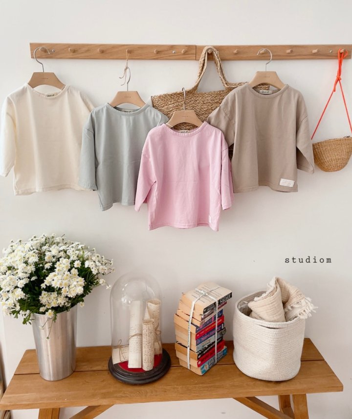 Studio M - Korean Children Fashion - #kidsshorts - Urban Boxy Plain Tee