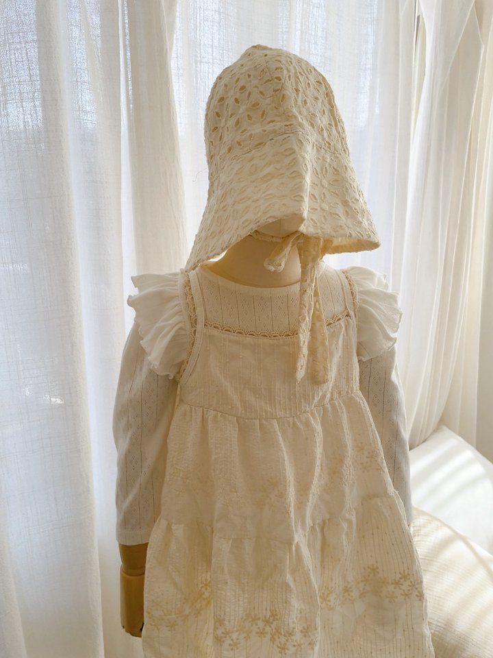 Studio M - Korean Children Fashion - #kidsstore - Margaret Strap Lace One-piece - 7