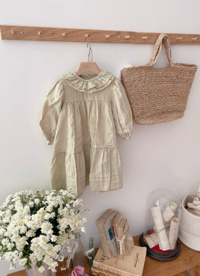 Studio M - Korean Children Fashion - #kidsstore - Chloe Double Frill One-piece - 5