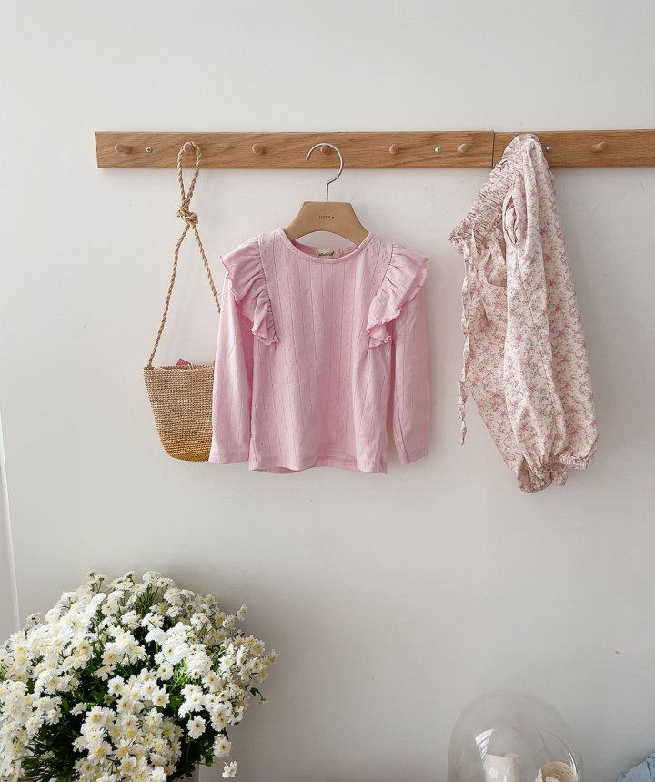 Studio M - Korean Children Fashion - #kidzfashiontrend - Lily Jacquard Frill Tee - 9