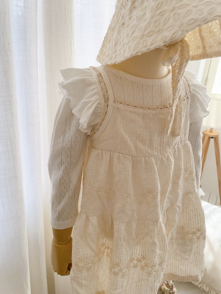 Studio M - Korean Children Fashion - #kidzfashiontrend - Margaret Strap Lace One-piece - 8