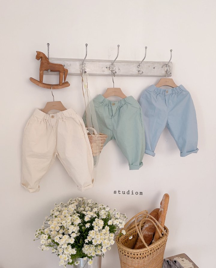 Studio M - Korean Children Fashion - #kidzfashiontrend - One-Button Cotton Span Pants