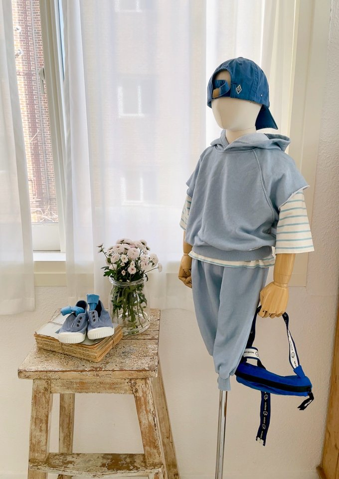 Studio M - Korean Children Fashion - #kidzfashiontrend - Urban Stripe Boxy Tee - 2